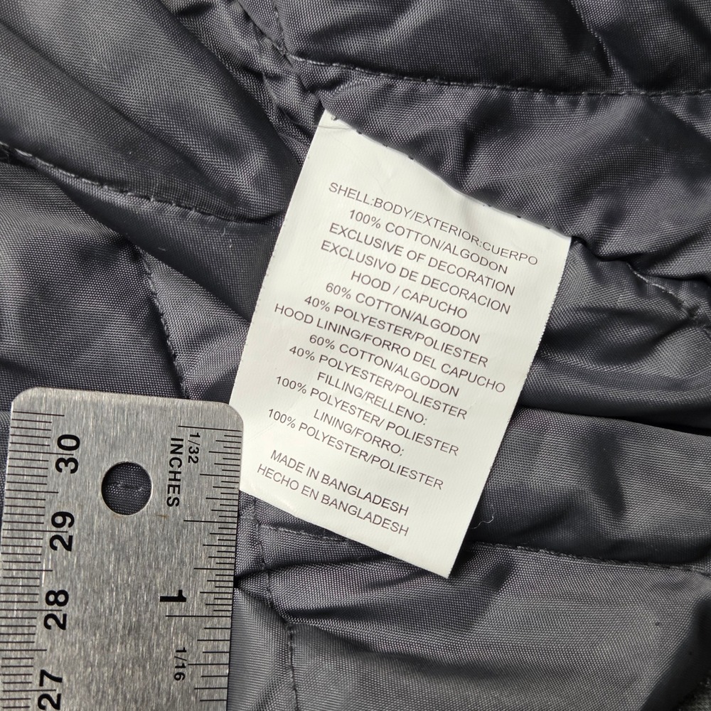 Wrangler Workwear Mens Hooded Canvas Jacket Olive Green Quilted Lined Medium - Picture 10 of 12